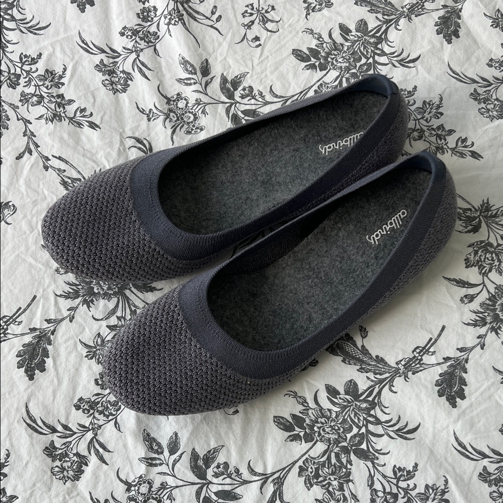 Allbirds Women's Charcoal Blue Knit Flats